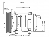 Kompr TM 21HX 24V R134a HO FL 140 P8 Y