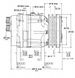 Kompr HR V5 24V R134a VE RO 132 A2 Y
