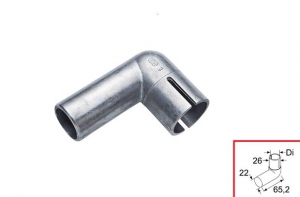 Abgaskruemmer D22 90° Aluminium